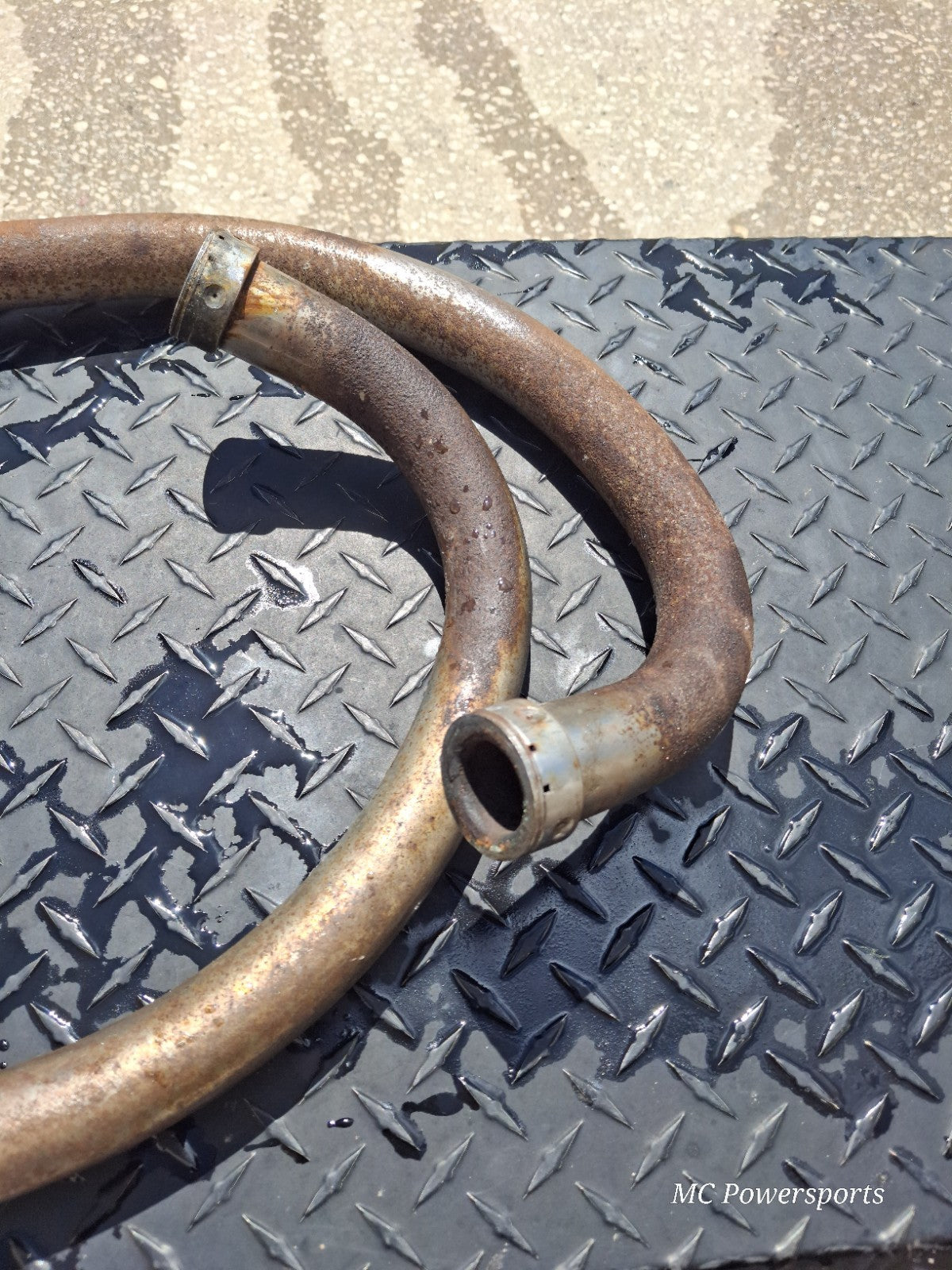 Vintage Early 70's 1971 Honda CB350 Twin Left & Right Exhaust Header Head Pipes
