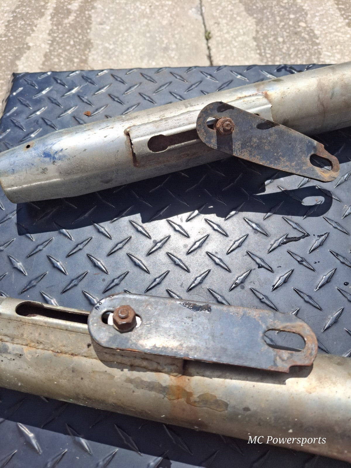 Vintage Early 70's 1971 Honda CB350 Twin Left & Right Exhaust Header Head Pipes