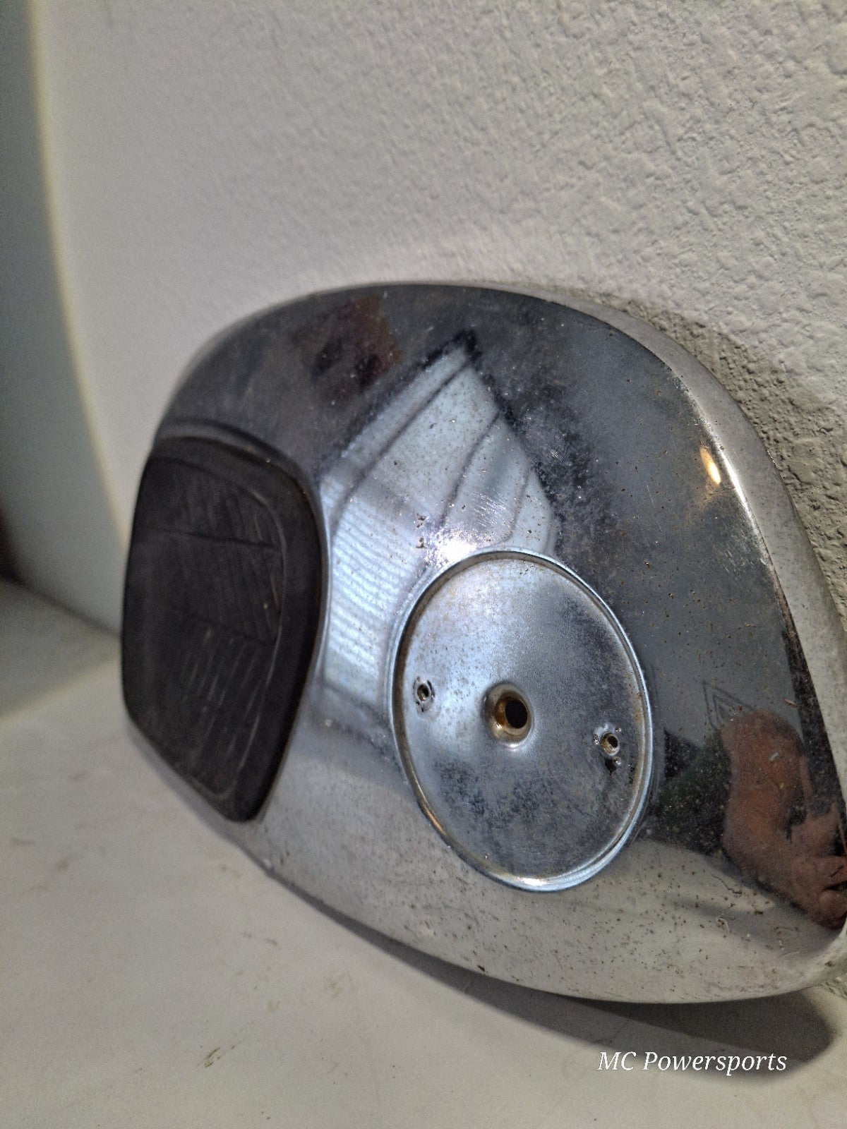 Vintage 1960s Honda 150 CA95 Right Gas Tank Knee Cover Panel And Rubber OEM